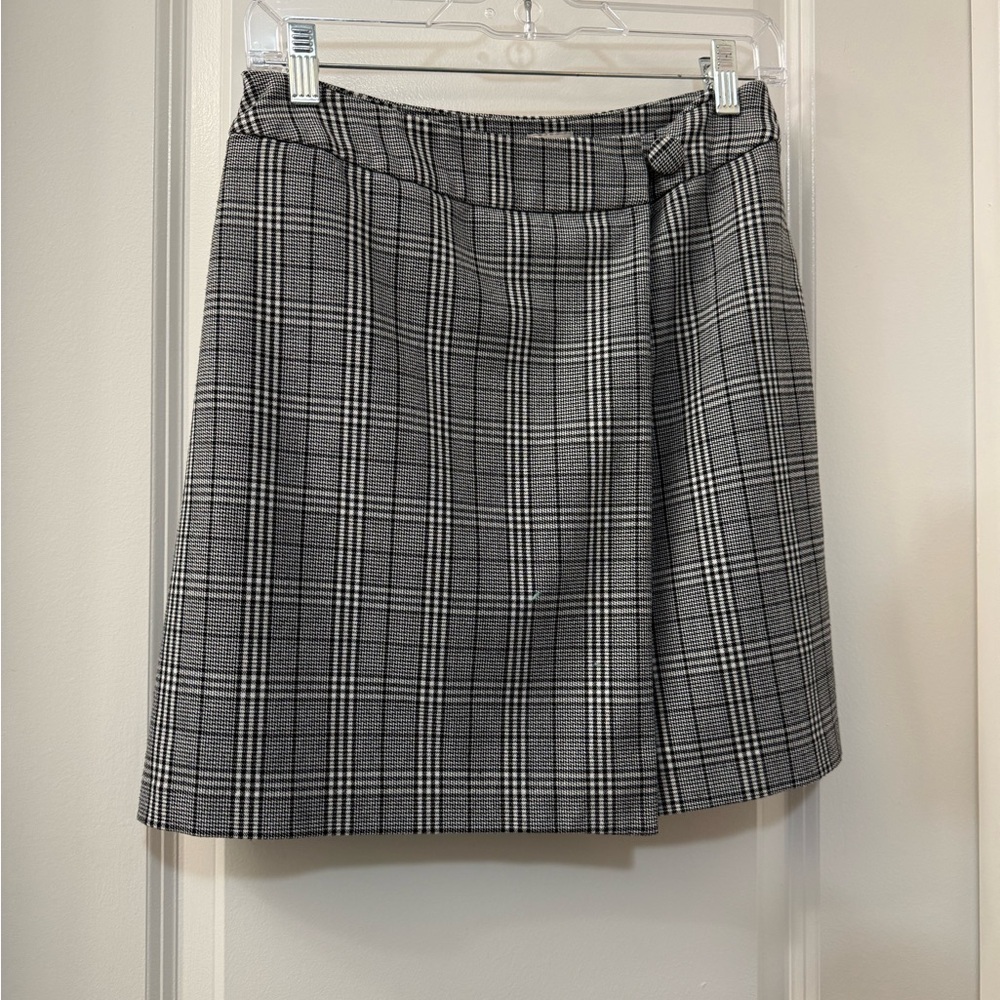 a new day Black and White Plaid A-Line Skirt